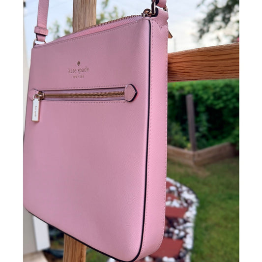 Kate Spade New York Sadie North South Crossbody Saffiano Leather Chalk Pink