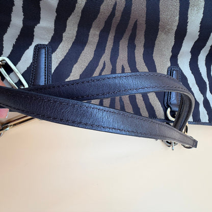 COACH MADISON EAST/WEST TOTE ZEBRA PRINT FABRIC