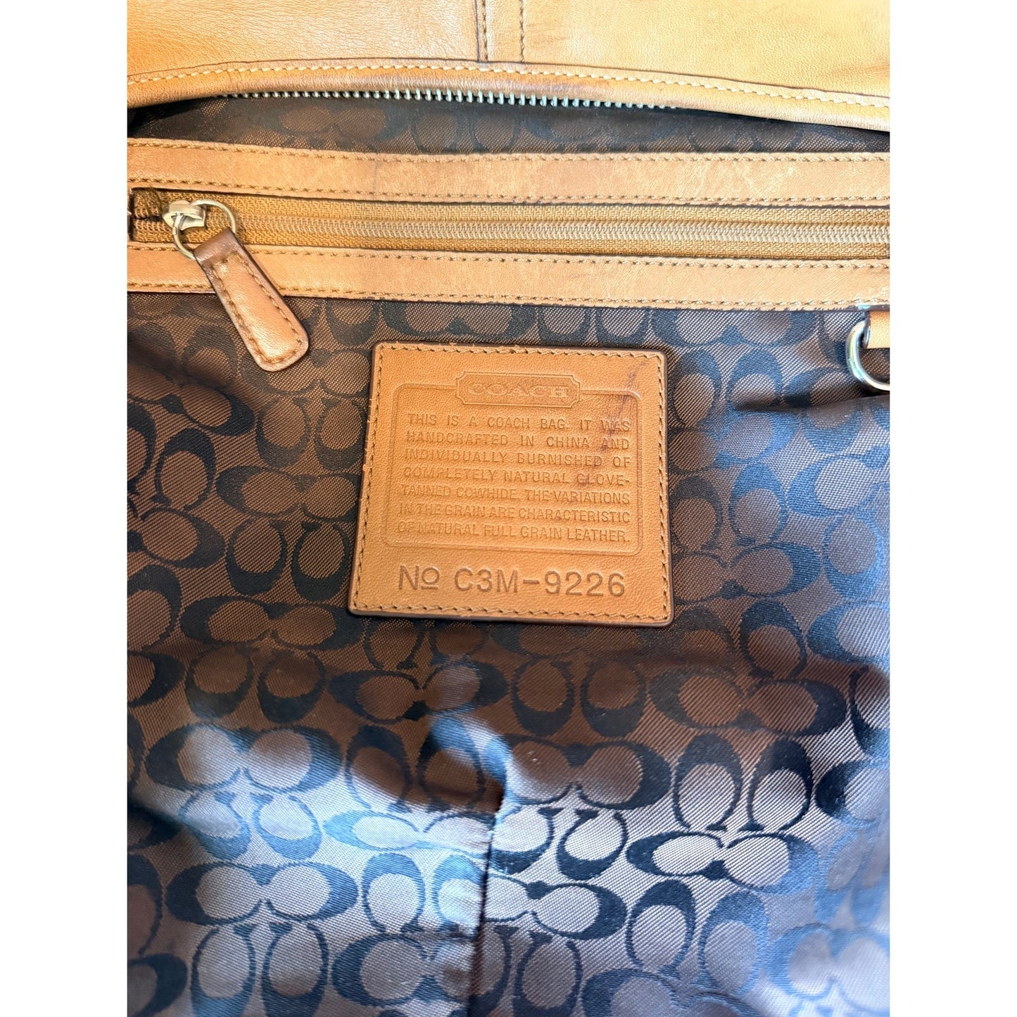 Authentic Vintage Coach Ergo Hobo Shoulder Bag 9226 | British Tan Leather | Y2K