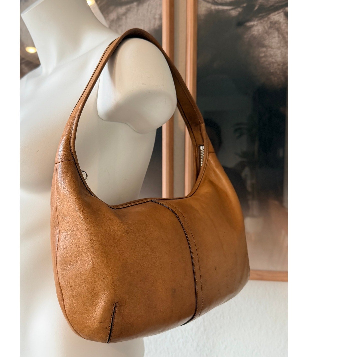 Authentic Vintage Coach Ergo Hobo Shoulder Bag 9226 | British Tan Leather | Y2K