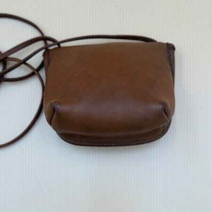 Vintage Coach Brown Glove Tanned Leather Turnlock Crossbody Bag Made in USA