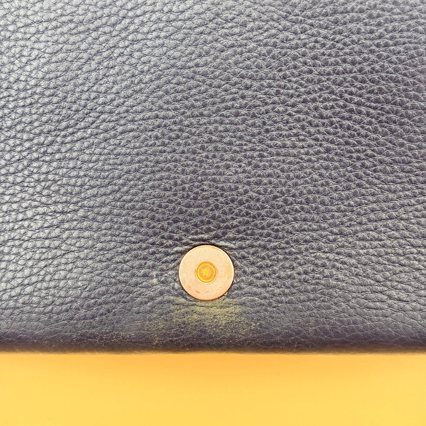 Tory Burch Royal Blue Pebbled Leather Crossbody Flap Bag Gold Tone Adjustable Strap