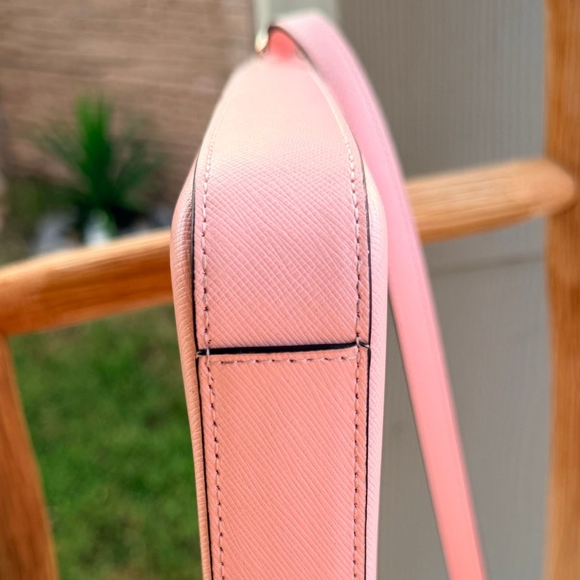 Kate Spade New York Sadie North South Crossbody Saffiano Leather Chalk Pink
