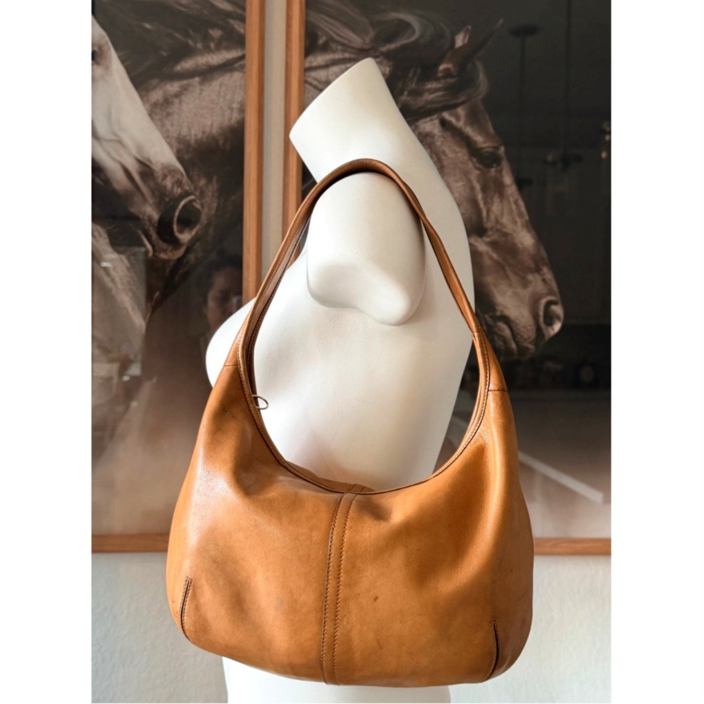 Authentic Vintage Coach Ergo Hobo Shoulder Bag 9226 | British Tan Leather | Y2K